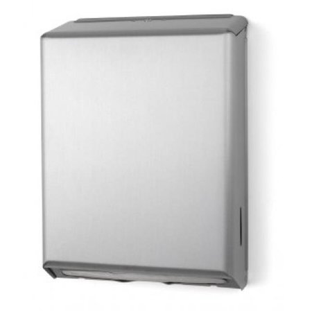 E-Z TAPING SYSTEM E-Z Taping System TD0170-13 Multi/C Fold Towel Dispenser in Brushed Steel TD0170-13